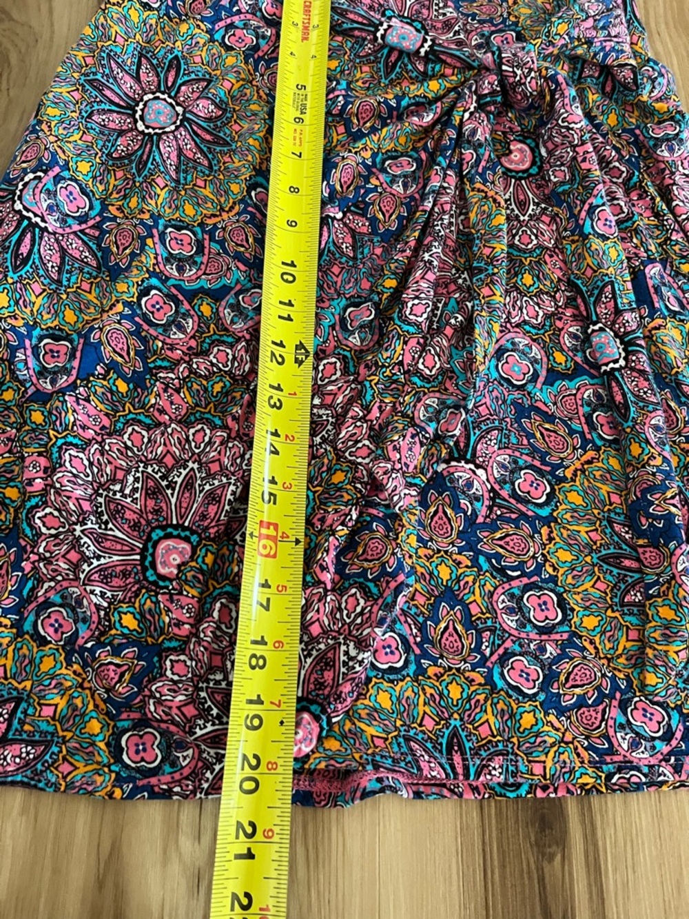 Women's Artisan NY Wrap Waist Tie Floral Skirt, Size XSmall Blue/pink/Multi - Picture 3 of 5